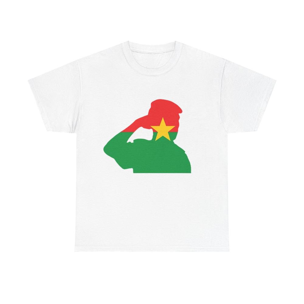 

Burkina Faso Thomas Sankara Salute Tshirt Unisex Activist Ibrahim Traore Graphic T Shirts Women Unisex Cotton Shortsleev S