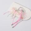 Lovely Heart Keychain Bows Keyring Braided Rope Bag Charm Bag Pendant Ornaments Car Keychain Decorations