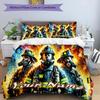 3PC Custom Name Firefighters Flames Bedding Set Duvet Cover Closure Includes 1 Duvet Cover & 2 Pillowcases for Bedroom