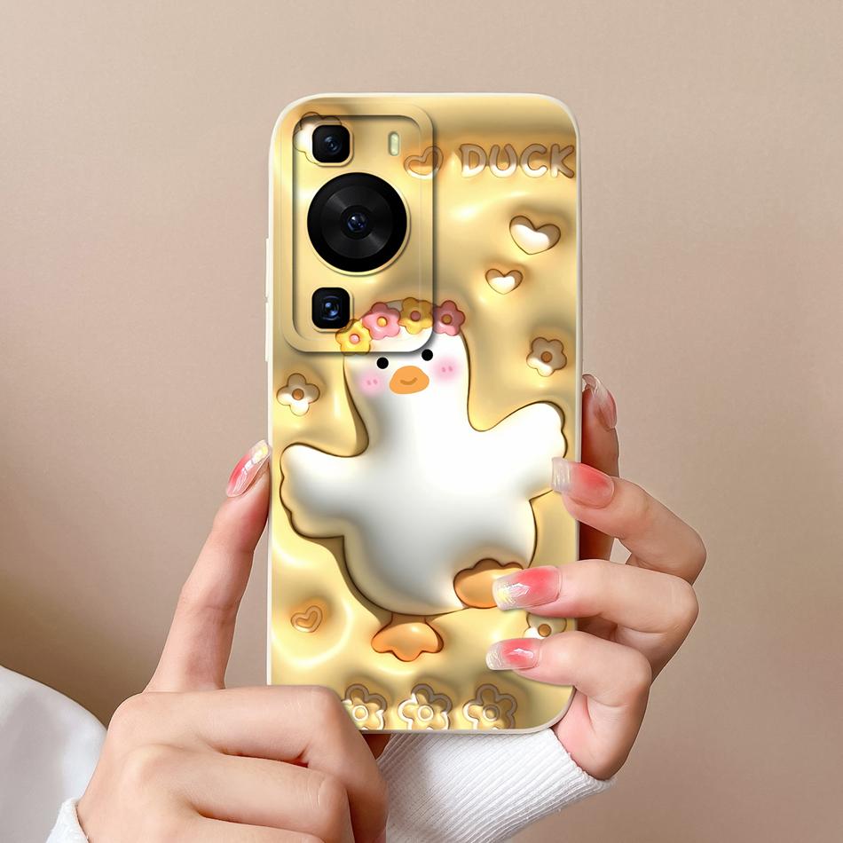 Für Huawei P60 Pro Art Handyhülle Süßes Design Weiche Flüssigsilikon-Rückabdeckung Für HuaweiP60 P 60 Anti-Drop Langlebiger Stoßfänger Funda