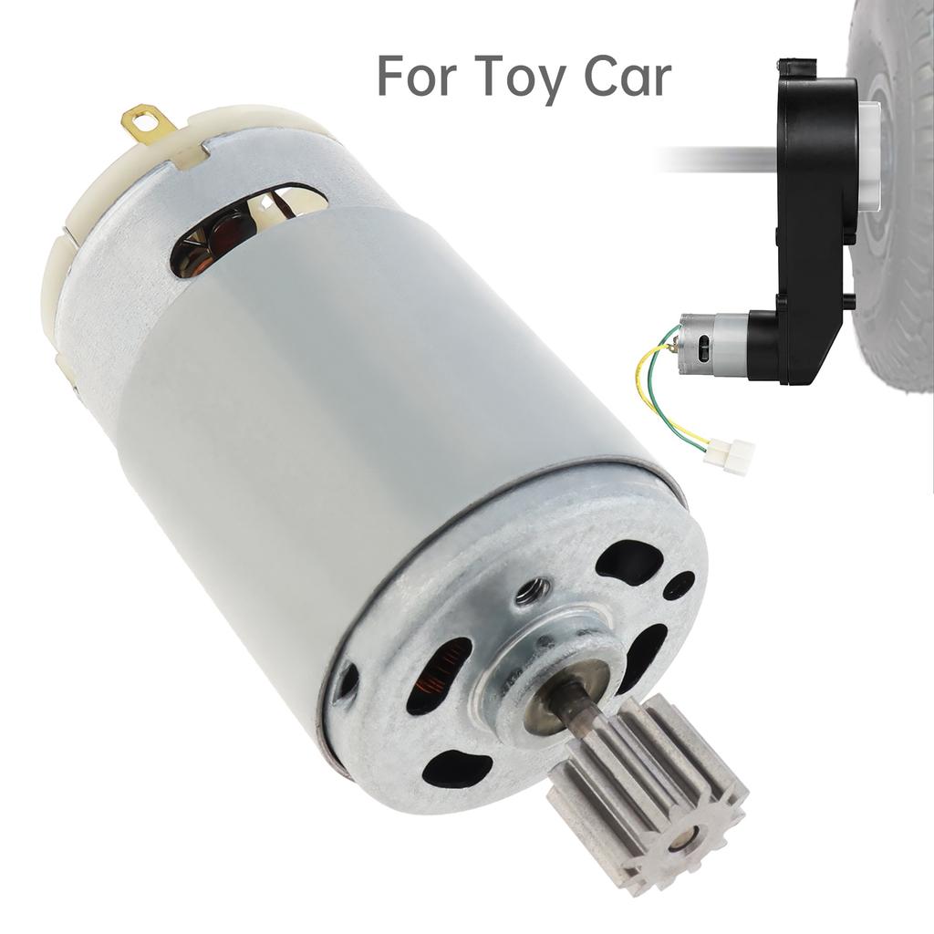 R390 12 Teeth DC Motor 6V 12V 12000-20000RPM High Speed Electric Motor for Remote Control Car, Kids Ride On Car SUV Parts