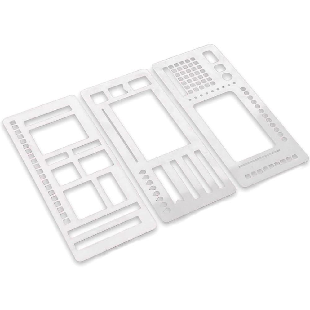 3Pcs/Set Manual Log Planning Template Set Reusable Flexible Journal Stencils