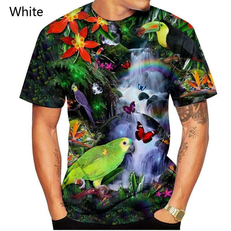 Newest Fashion Parrot 3D Graphic T Shirt Men Women Animal Patterned Print Tshirt Summer Casual Harajuku Style Short Sleeve Tees
