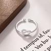 Heart-Shaped Woven Knot Open Ring - Korean Style Fashionable Simple Design
