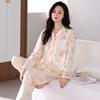 Pure Cotton Pajamas Women'S Long-Sleeved Cotton Loungewear Set That Can Be Worn Outside In Autumn And Winter