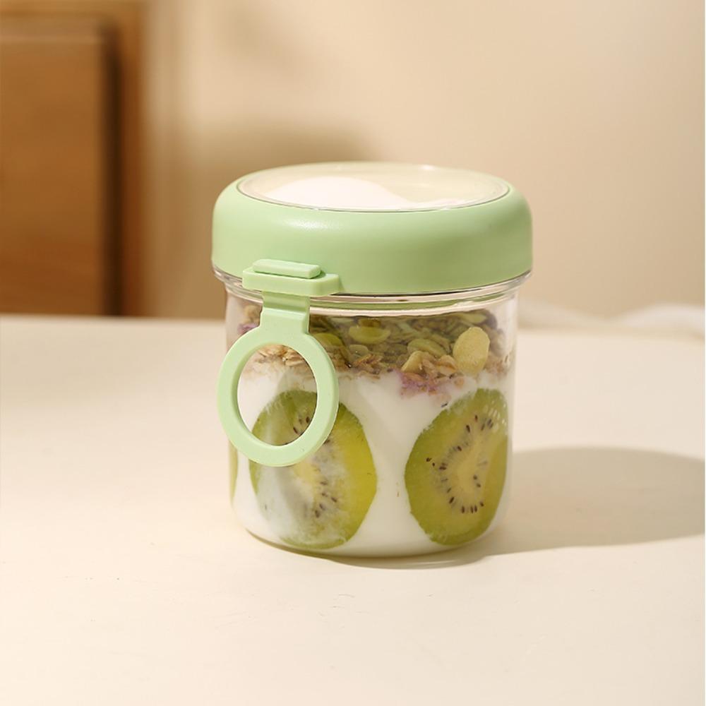 Large Capacity Overnight Oats Jars With Lids and Spoons Cereal Storage Can New Yogurt Containers