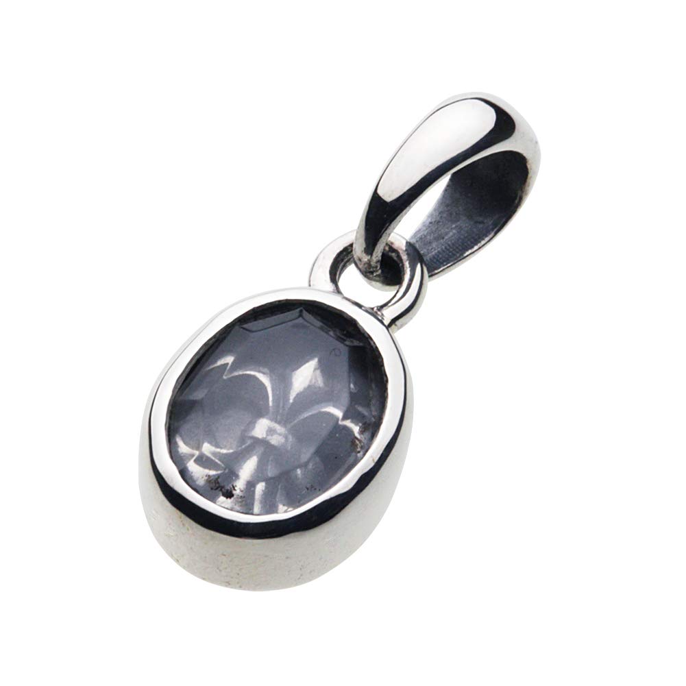 

Small Lily Pendant Crystal 925 Silver p0696 [Cenote] [Silver Accessories]