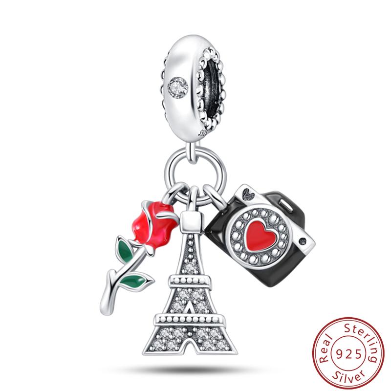 Red Copper Pomegranate Lipstick Apple Ladybug Playing Cards Charms Beads 3Mm Diy Fine Jewelry