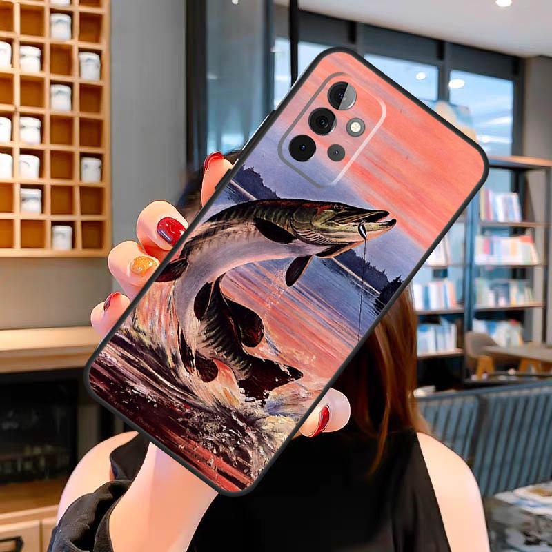 Fish Fishing Fisherman Case For Samsung Galaxy A33 A06 A05 A16 A26 A36 A56 A32 A52 A15 A53 A13 A34 A54 A14 A35 A55