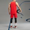 Li Ning Sports Basketball Series Mesh Breathable Basketball Competition Leisure Sports Suit Men Sports Suit Red AATR011-2
