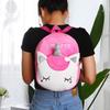 Malvys Unicorn Roz Intens Uni Glow Soft Backpack 27cm – Girls Kindergarten Gift, Plush School Bag, Easy Clean Cute Design