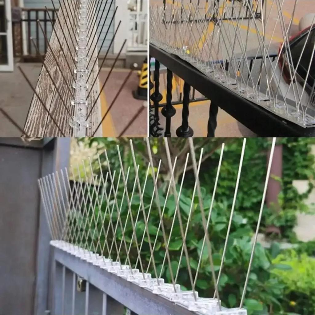 Kolce na gołębie Stal nierdzewna Odstraszacz ptaków Zestaw Odstraszający Anty ptak Gołąb Wiewiórki Koty Odstraszacz na ogród Płot Dach