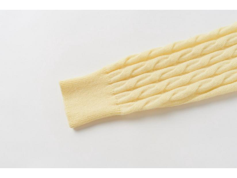 100% Pure Cashmere Cable Knit Long-Sleeve Sweater - Women's Autumn Wear