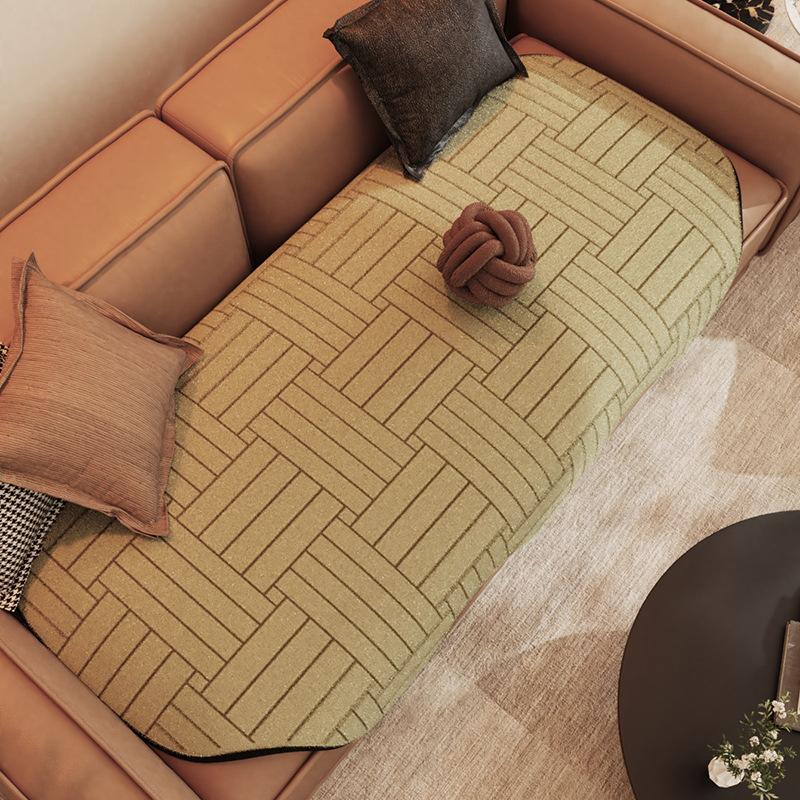 

Светлый цвет, шерстяная подушка для дивана в скандинавском стиле, чехол для дивана специальной формы, ткань необычной формы, высококачественный нескользящий чехол для подушки, полотенце 90*90cm