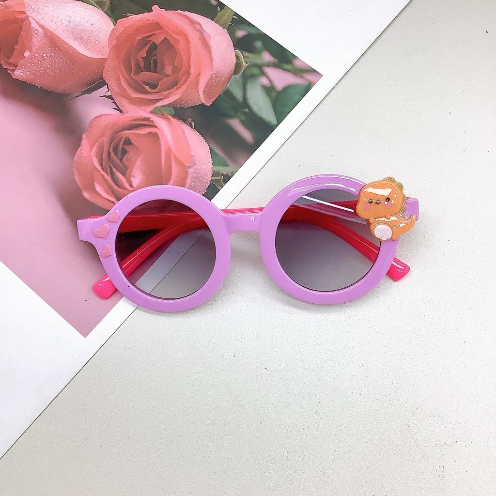 Children'S Sunglasses Cartoon Cute Little Dinosaur Baby Slice Photo Concave Fashion Sunglasses Uv Protection
