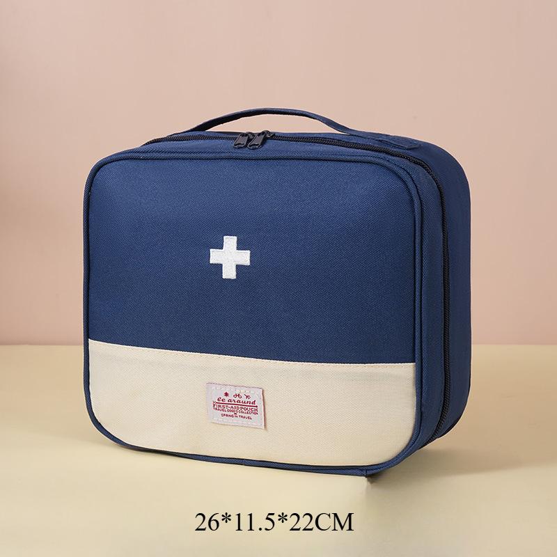

Бытовая утолщенная многослойная аптечка большой емкости портативный водонепроницаемый тканевый медицинский шкафчик для хранения аптечки первой помощи контейнеры L синий