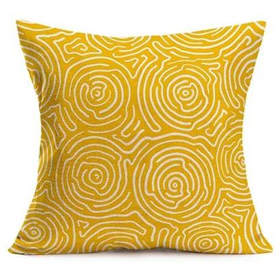 Sweet Home Arrow Pillowcase Yellow Flower Petals Striped Linen Family Sofa Pillowcase X Pillow Case Cushion Cover