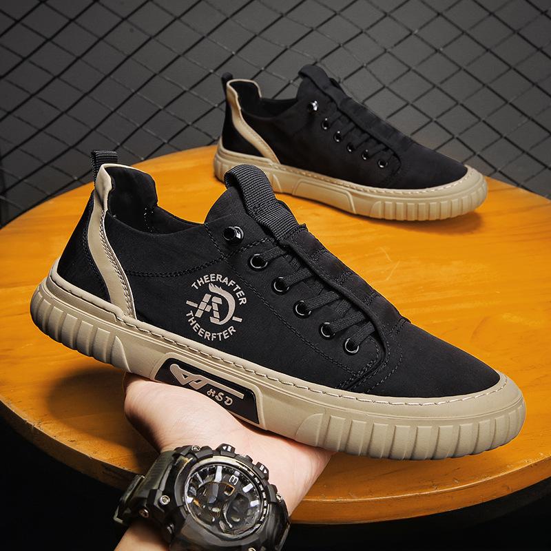 

Чоловічі повсякденні прогулянкові туфлі на плоскій підошві Чоловічі туфлі з вулканізованої тканини Полотняні туфлі Дихаючі чоловічі кросівки Літнє робоче взуття 44 чорний