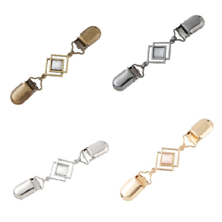 Timeless Zinc Alloy Cats Eye Stone Dress Clip Secure Blouse Pin And Waistband Fastener Secure Skirt Fastener For Women