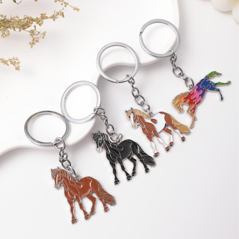 Creativity Zodiac Horse Metal 2026 Year Of The Horse Mascot Pendant Car Ornament Bag Hanging Decoration New Year Gifts