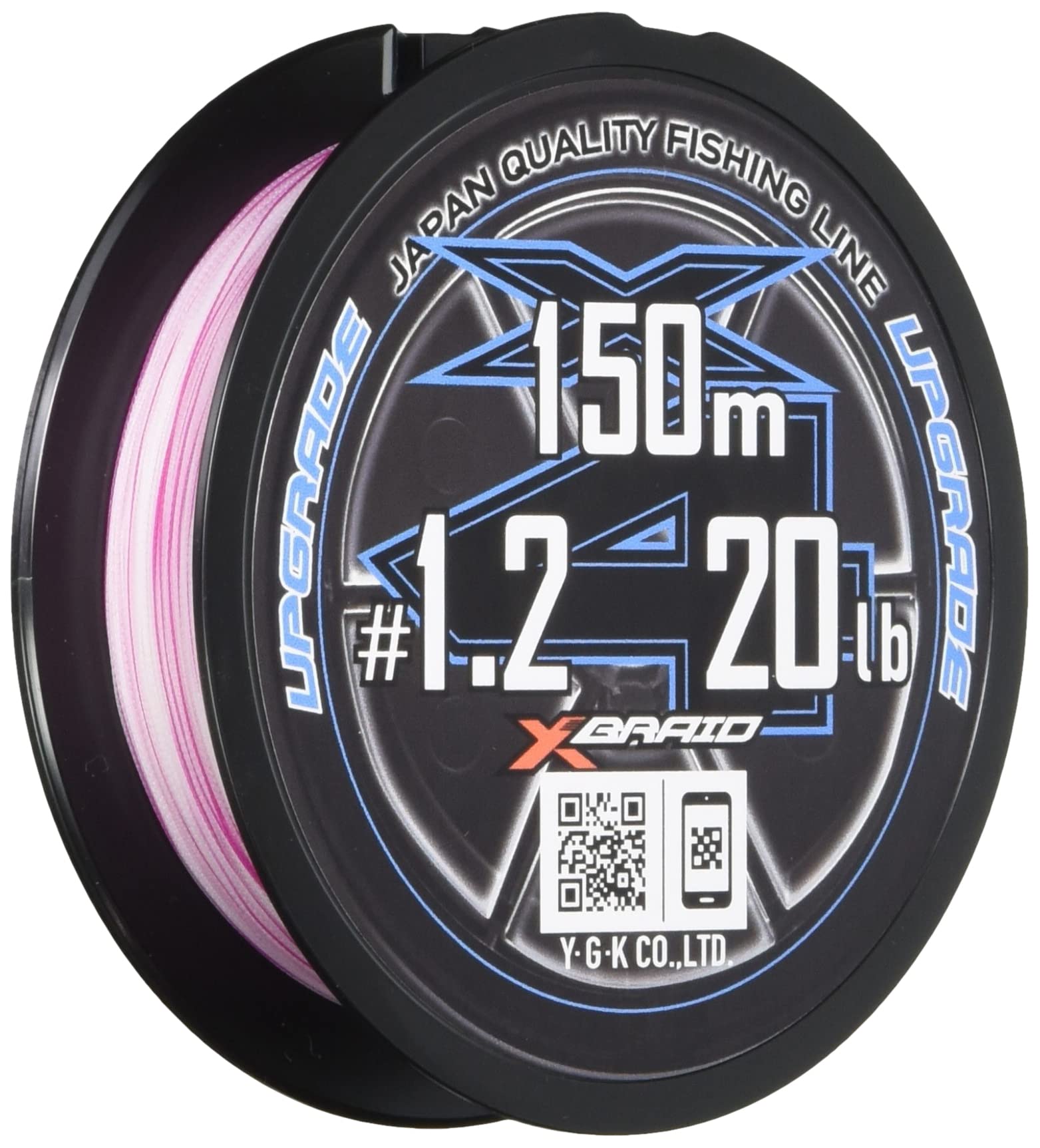 Upgrade X4 150m 20lb Orchid White 1m15cm intervals Urgeso Pink Mark X-Braid 1.2