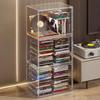 Transparent Acrylic Desktop Display Cabinet - Dustproof Large Capacity Bookshelf, Cd Album Book Magazine Sorting Storage Box