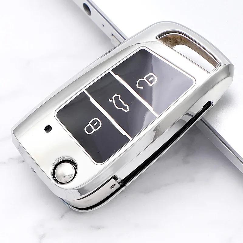 TPU Styling Key Case Cover for Volkswagen VW Golf 7 MK7 Tiguan for Seat Leon Ibiza Ateca Altea for Skoda Octavia Car Accessories