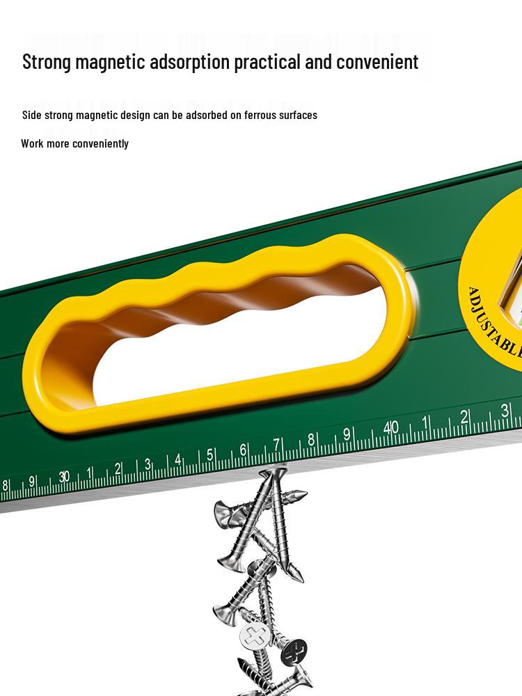 High Precision Magnetic Mini Spirit Level Ruler - Aluminum Alloy, Drop-Proof Tool
