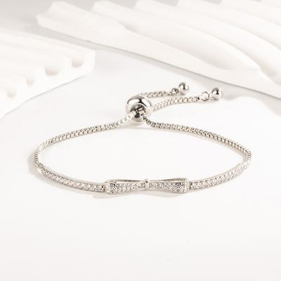 Sweet Push-Pull Adjustable Bow Bracelet Light Luxury Minority High-Grade Girlfriends Bracelet