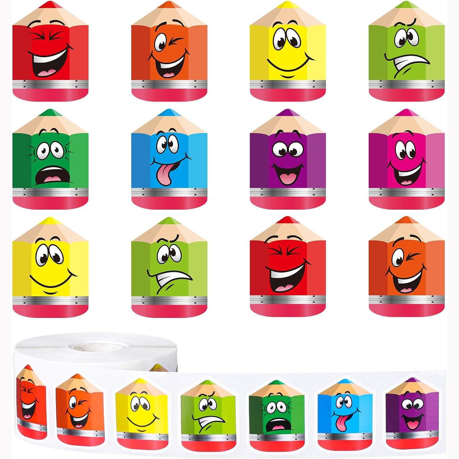 100-500Pcs First-Class Pencil Top-Grade Shaped Superior-Grade Stickers Top-Grade Party Top-Grade Gift First-Class Wrapping Top-Grade