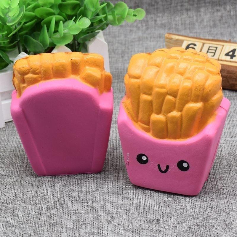 New Arrival Jumbo 12CM Kawaii Cute French Fries Soft Scented Bread Cake Squishy Slow Rising Ela
