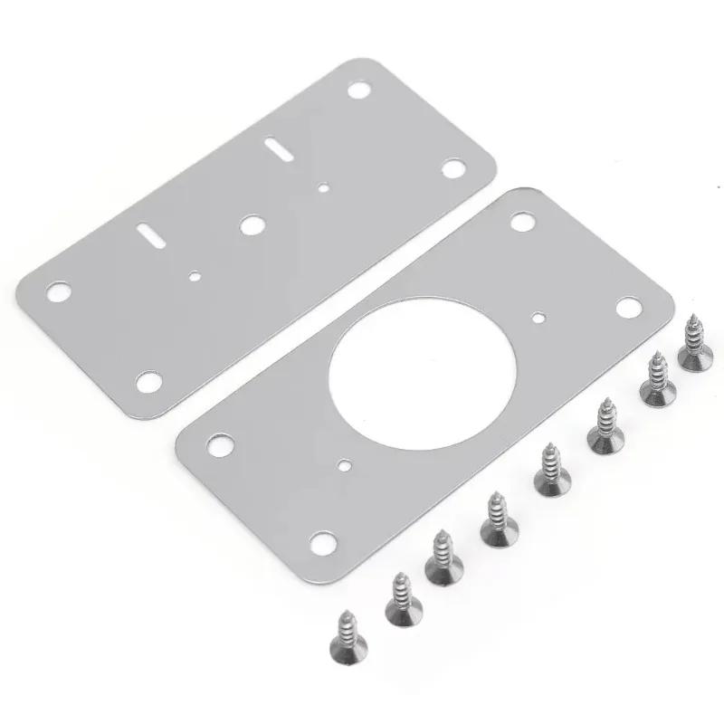 10/2-teiliges Reparaturplatten-Set für Schrankscharniere, Montageplatte aus Edelstahl für Türscharniere mit Löchern für Küchenschränke zu Hause und im Schrank