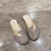 Rhinestone Woman Slippers Outside Flat Slides New Collection High Quality On Offer Sandals Low Price Korea Style Shoes for Women