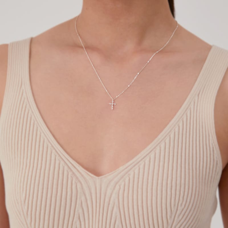 

TIEDE CROSS-01 Necklace SILVER FREE