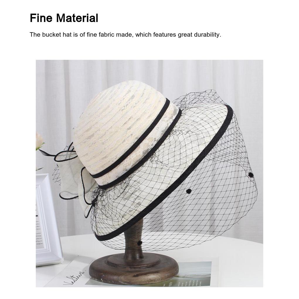 Fabric Women Bucket Hat Lace Colorful Replacement Vintage Flower Decor Dome Girls Ladies Fishing Cap Headgear Gift