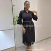 New Pleated Fish Scale Pleated Dress Disc Flower Sleeves Fringed Large Size Women's Clothing Across Japan and Korea Casual