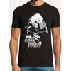Camiseta de Anime Pirata Espacial Harlock para Hombre - 100% Algodón 180GSM Cuello Redondo Manga Corta con Estampado del Personaje de Anime Harlock - Ropa Casual de Anime