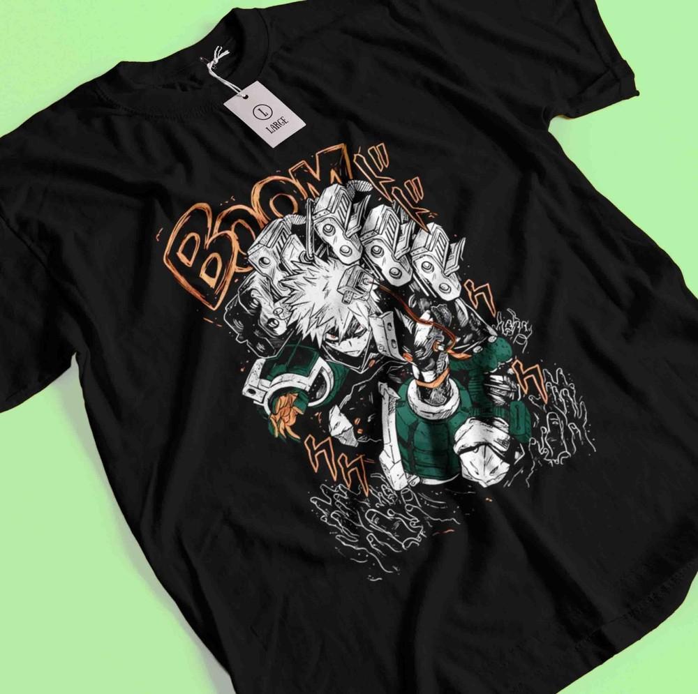 

Bakugo Katsuki T-Shirt My Hero Academia Deku Tee Anime Midoriya Dabi Shoto Shirt 4XL