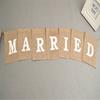 Bar Decoration Jute Burlap Bunting Rustic Just Married Mr Mrs Wedding Banner Garland Party Flags Candy Event Home Party Supplies