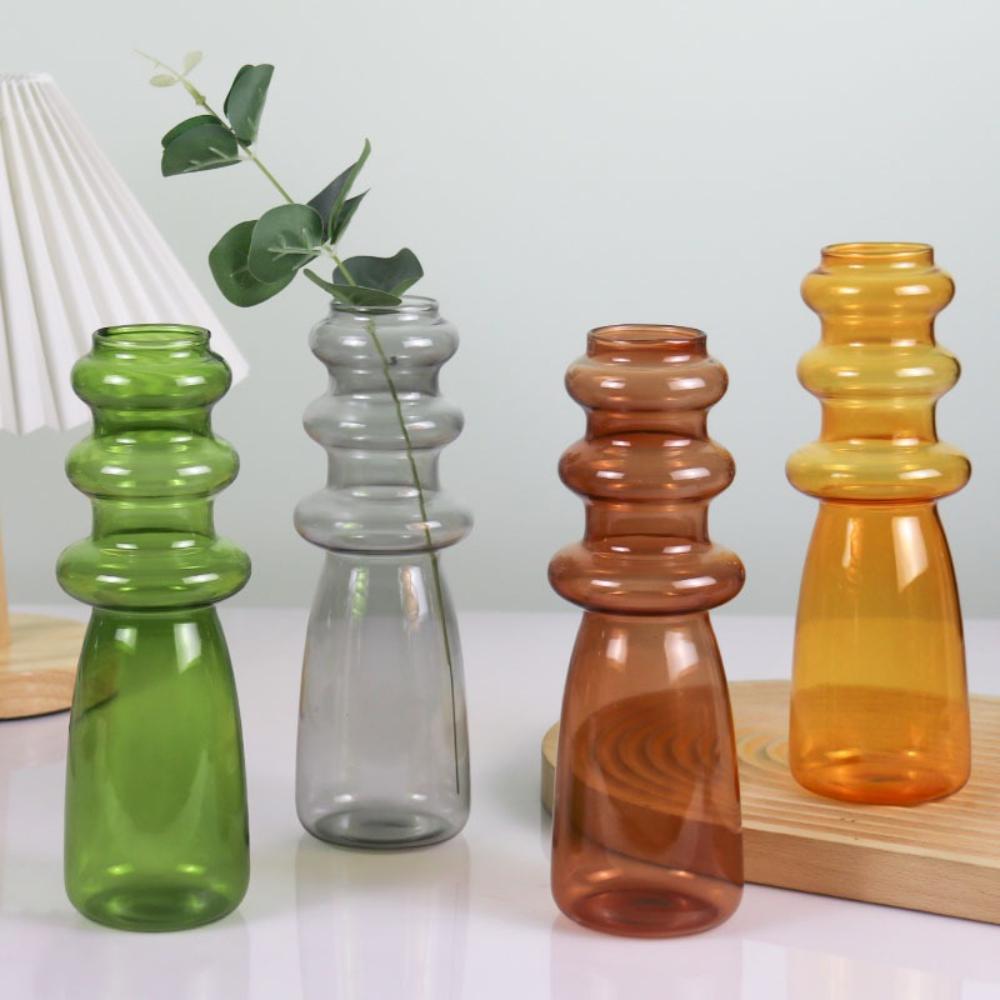 Creative Nordic Style Colored Glass Vases Perfect for Home Living Room Decorations Flower Arrangements Water Nourishing Vases