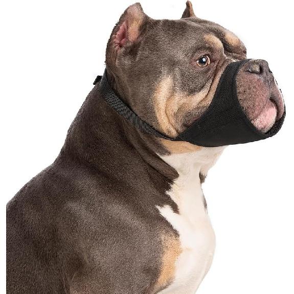 

Winmany Large Medium Dog Muzzles, Short Snout Dogs Muzzle to Prevent Biting Barking Eating, Fit for Bully Boxer Chow Chow for Grooming Walking (XL) M