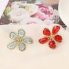 Women Girl Shine Exaggerated Fairy Ring Rhinestone Flower Open Adjustable Big Flower Crystal Ring
