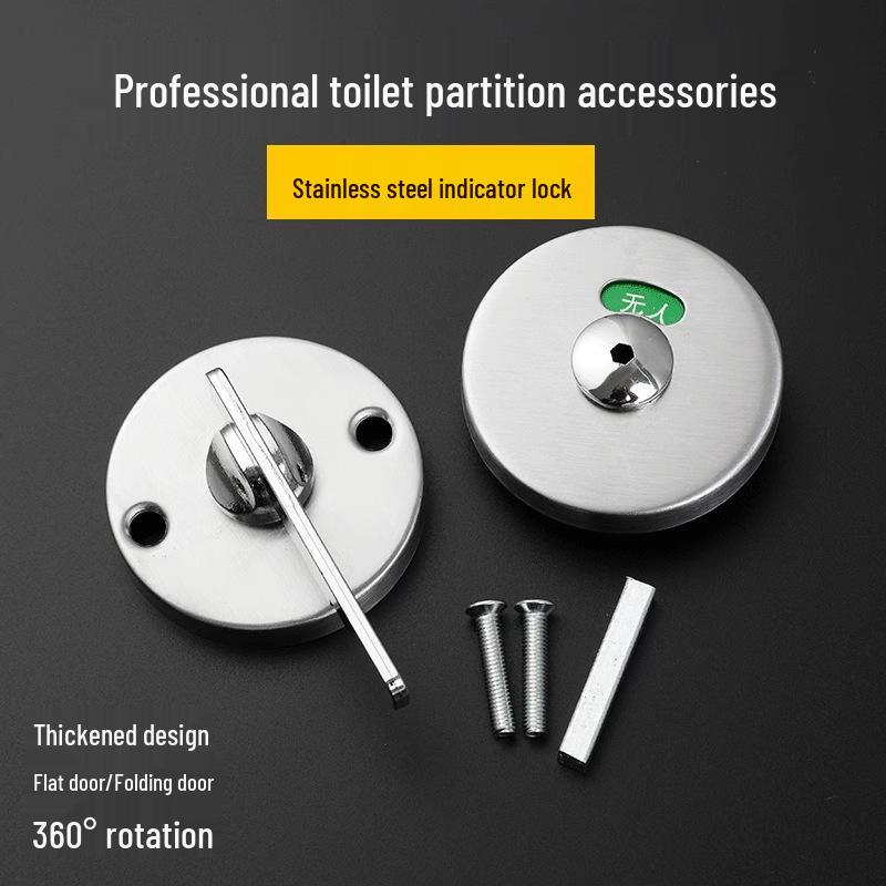 Nerezový indikátor veřejné toalety, dveřní zámek a klika