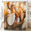 Seashell Bath Curtains Modern Design, Waterproof Fabric for Bathroom Decorations Various Colors Available