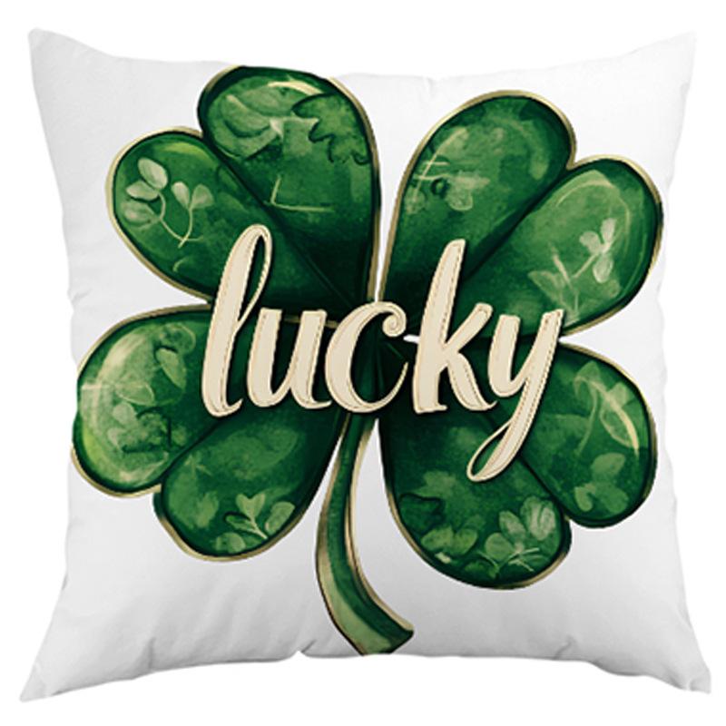 

New Green Series Pillow Covers Home Bedroom Chair Decorative Cushion Covers Short Plush Printed Cushion Covers Short plush 45X45CM pillow cover