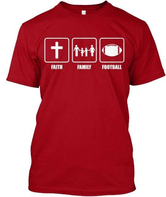 

faith~ Family~ Football Tee s T shirt Made in the USA Size S to 5XL 3XL