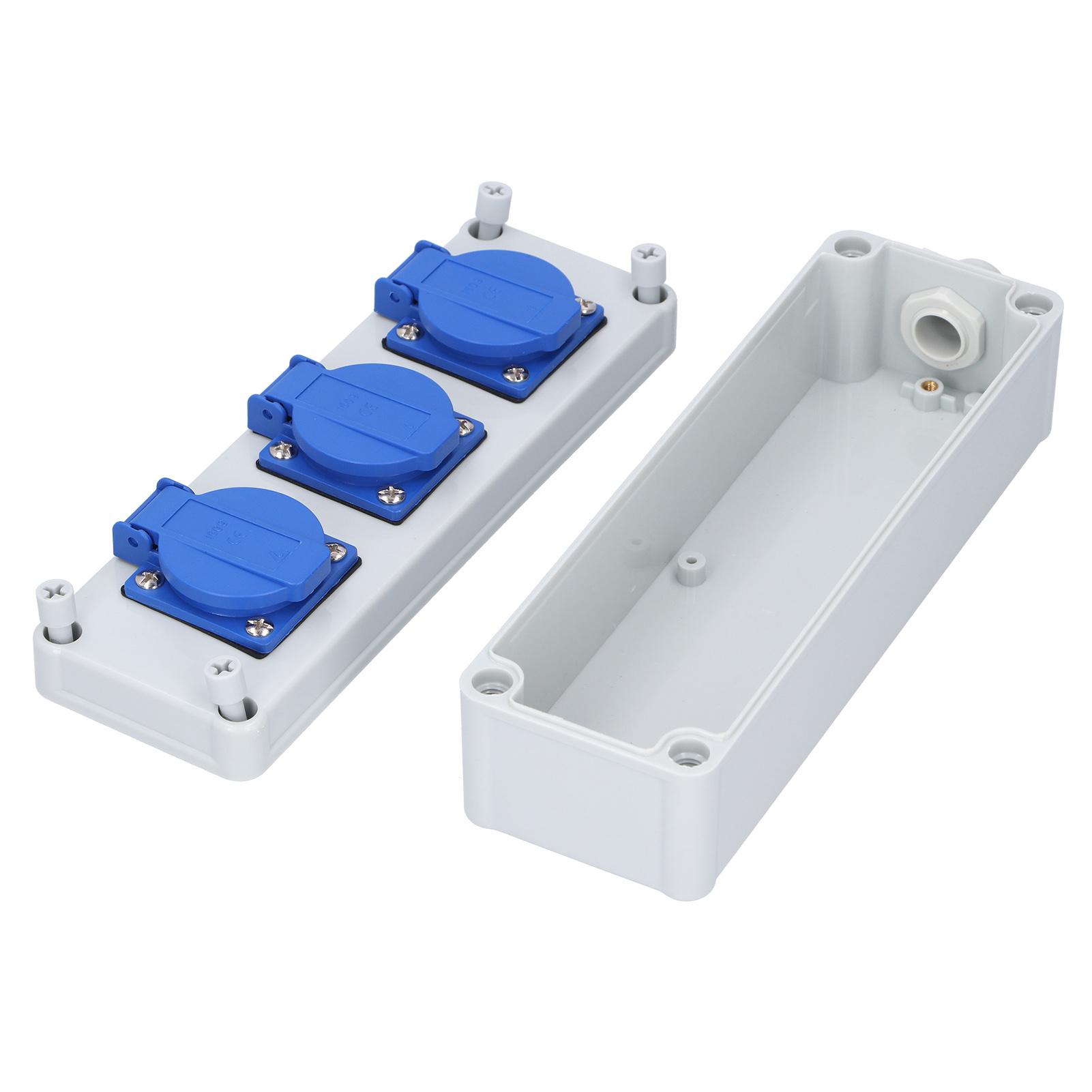 

Outdoor Waterproof Socket Box with Switch Wall Power Rainproof Protection Electrical Outlets3 Position Socket Box