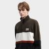 FILA Original Fashion Classic Retro Sports Style Casual Trendy Striped Color Block Comfortable Versatile Half-Zip Loose Sweatshirt F11M619211FBN
