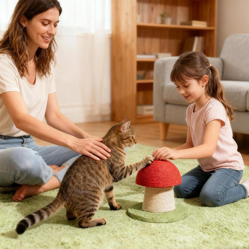 Kratzbaum für Katzen Sisal Pilz Modern Hoch Kratzbaum für Katzen für Kätzchen Bewegung Mentale Stimulation Physisch