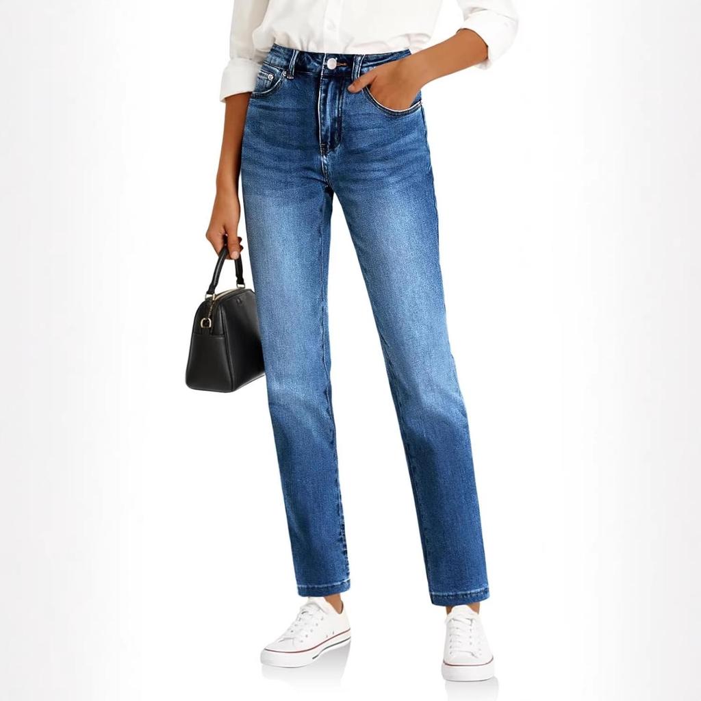 Moda Feminina Europeia e Americana Tendência Verão 2026 Calça Jeans Reta